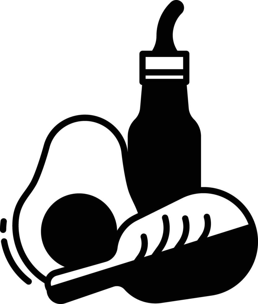 Vegan Keto glyph and line vector illustration