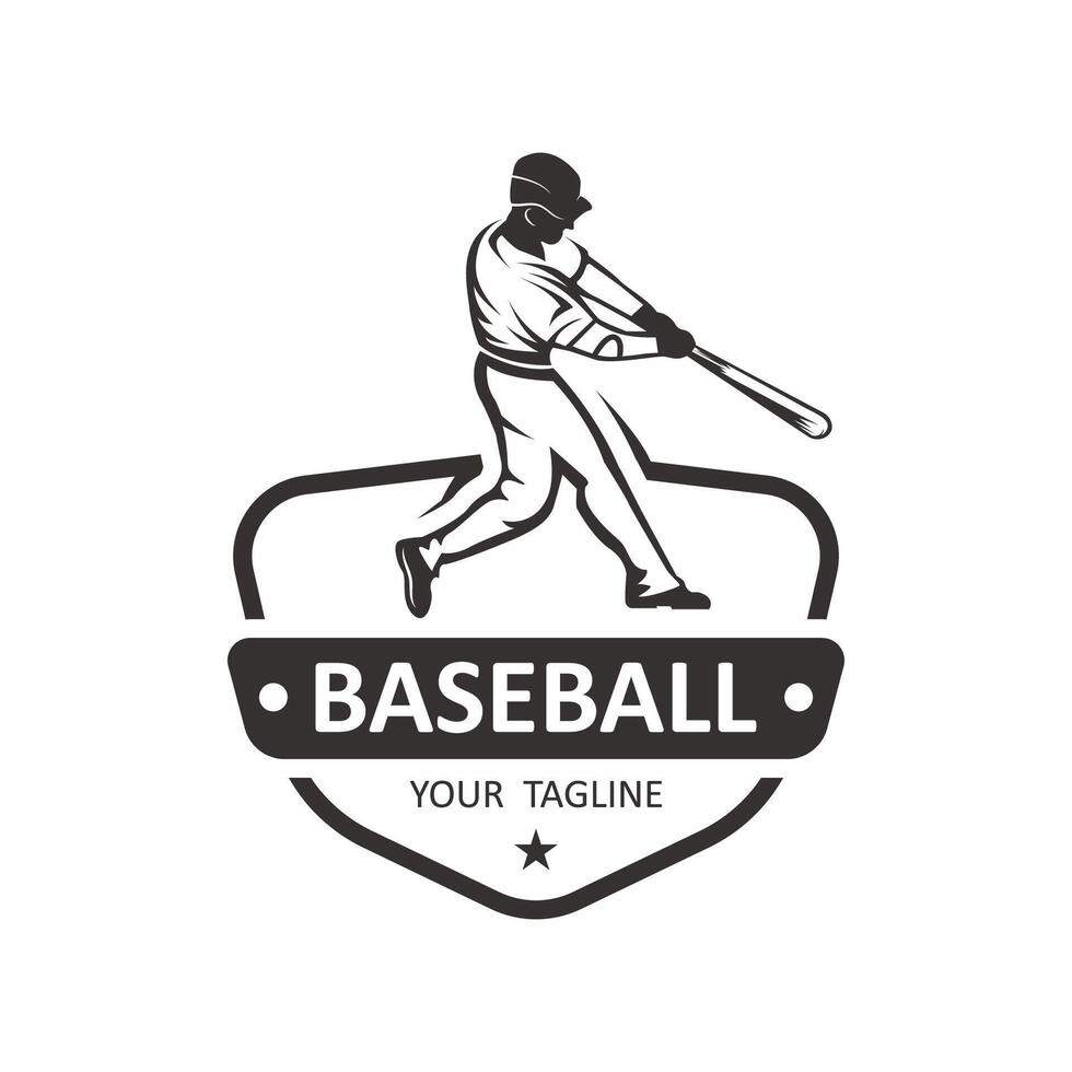 Baseball logo vector, baseball badge,sport logo,team identity,vector illustration. suitable for use as a sports club or community logo vector