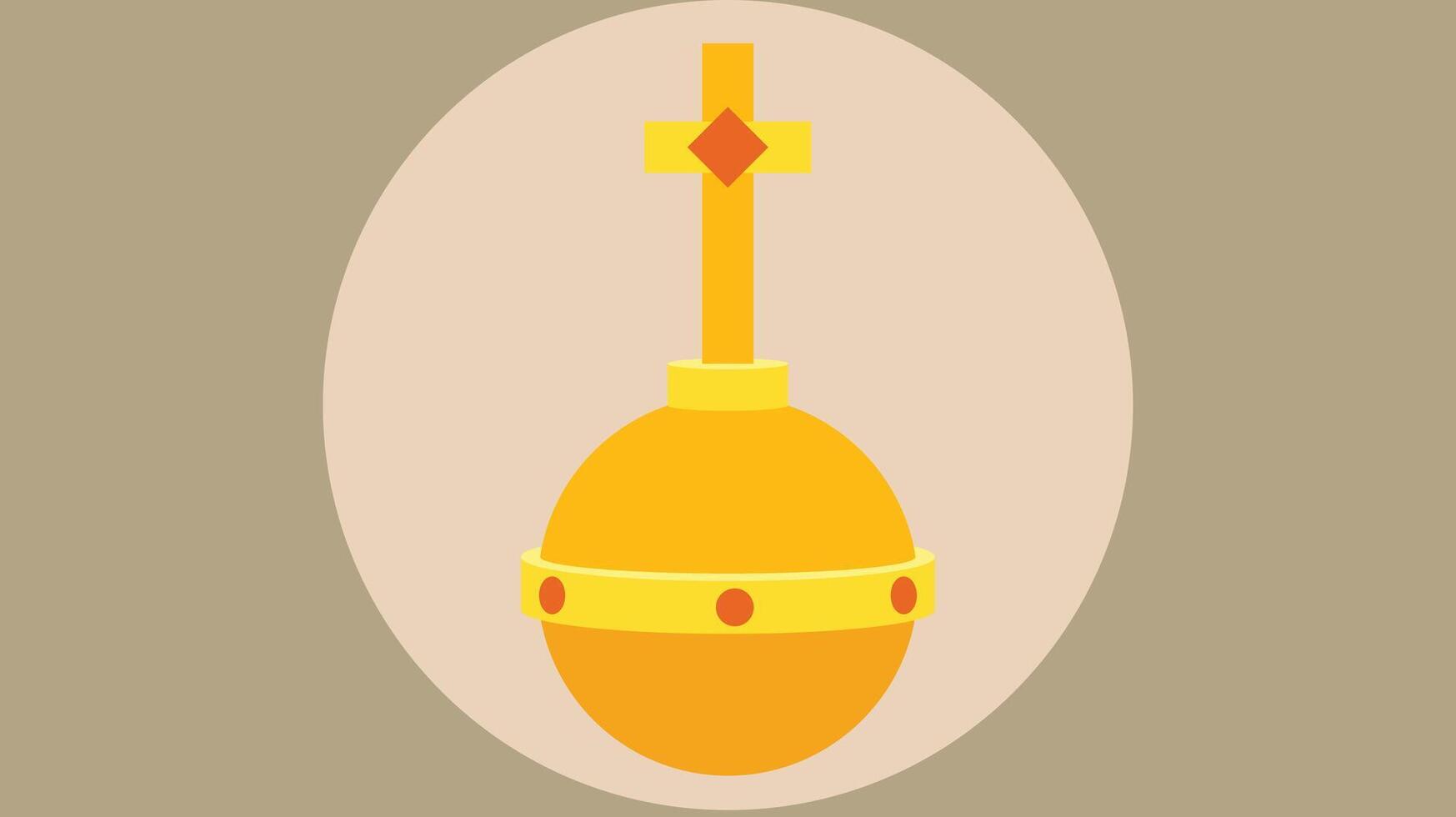 Golden antique claok collection of a kingdom vector illustration