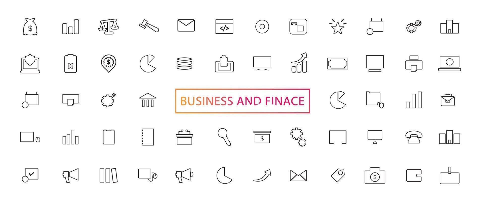 Business, ECommerce and Shopping thin line icons set. ECommerce, Shop, Online Shopping Editable Stroke icons collection. Shopping symbols set. vector