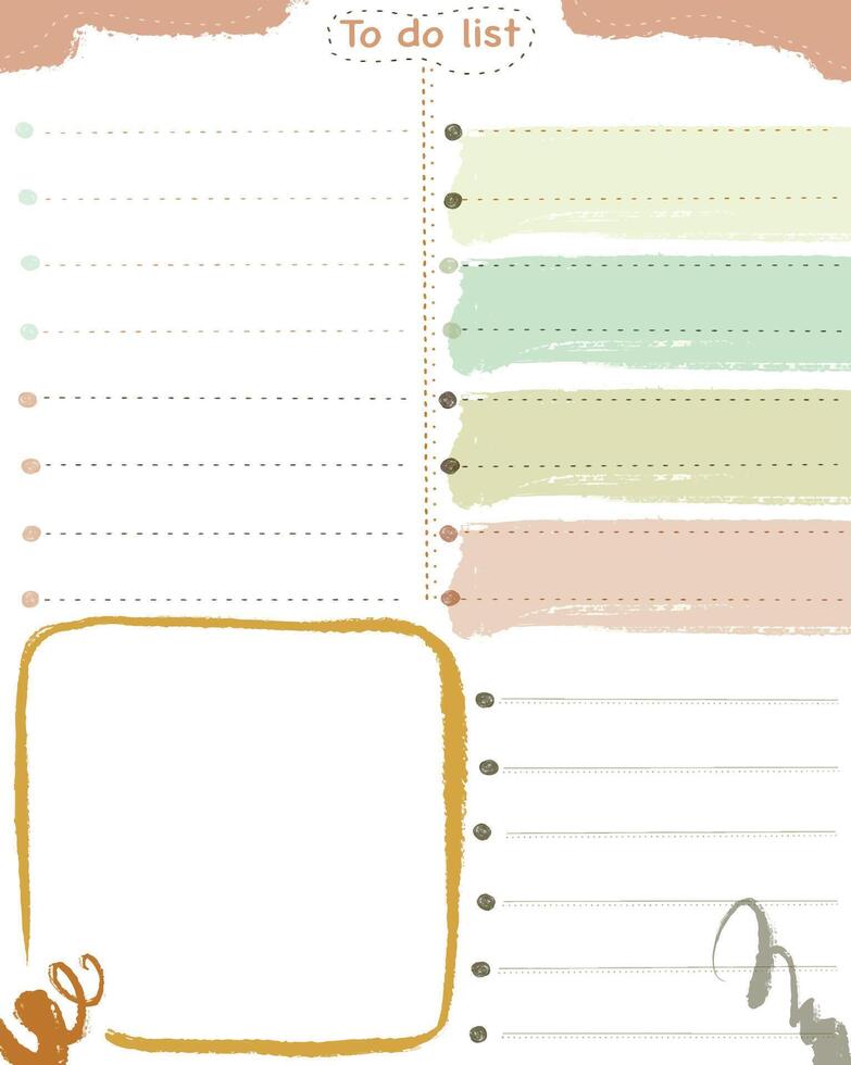 Illustration planning notebook note for work productivity vector