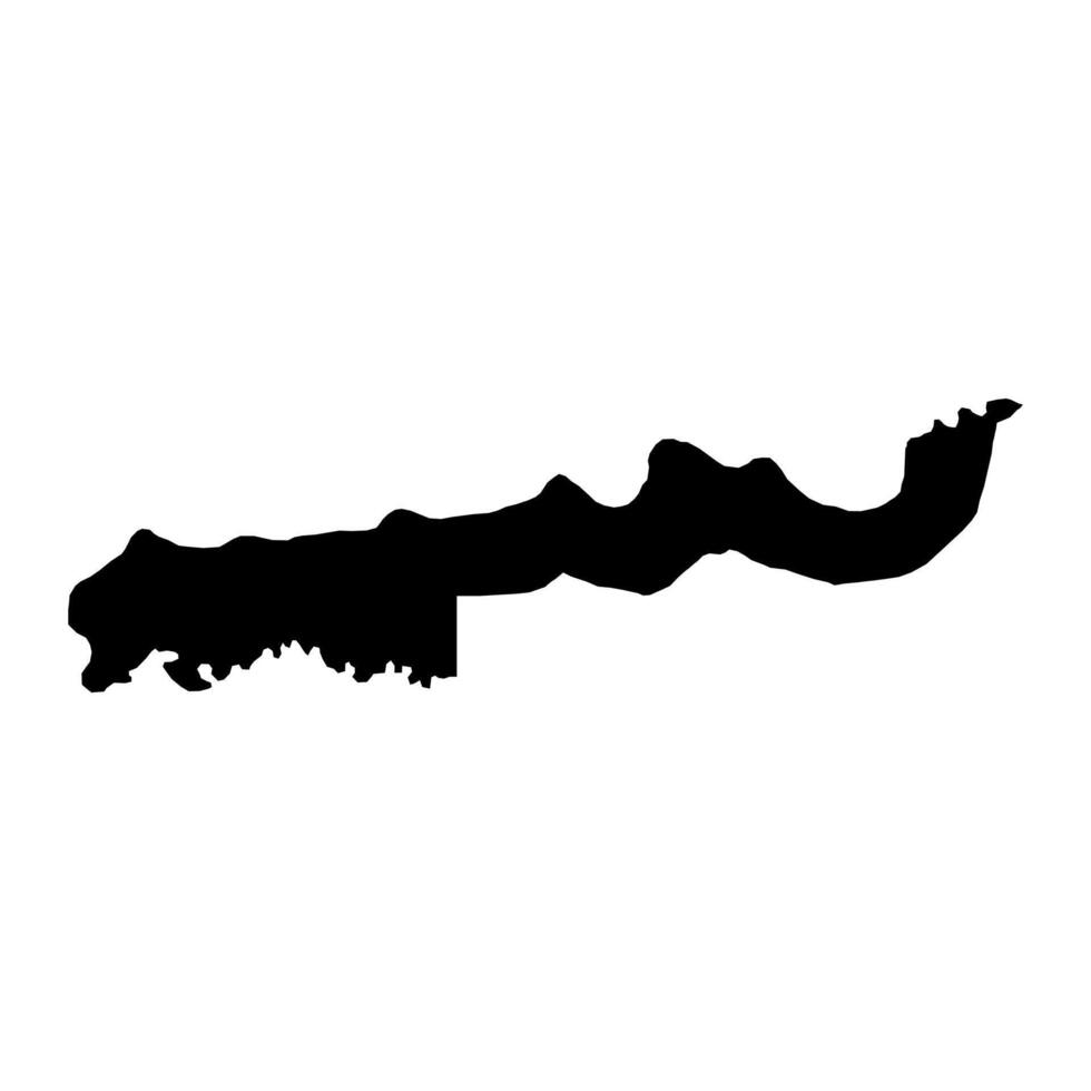 Lower River division map, administrative division of Gambia. Vector illustration.