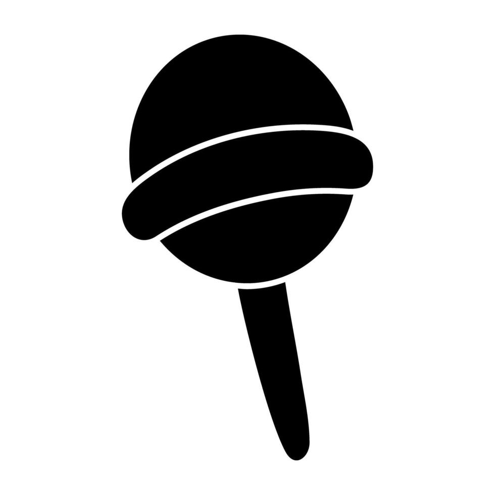 A solid design icon of lollipop vector