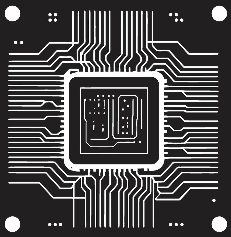 cibersinfonía icónico vectorizado chip expresión desvelado vectorverso innovadores simbólico chip arte exhibido vector