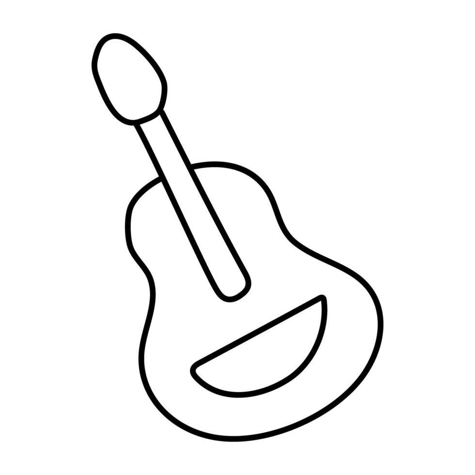 An icon design of guitar vector