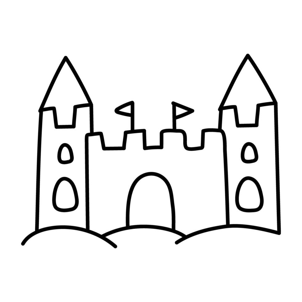 un hermosa diseño icono de castillo vector
