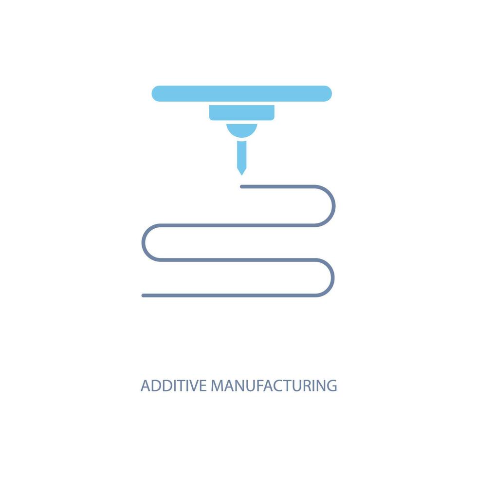 additive manufacturing concept line icon. Simple element illustration.additive manufacturing concept outline symbol design. vector