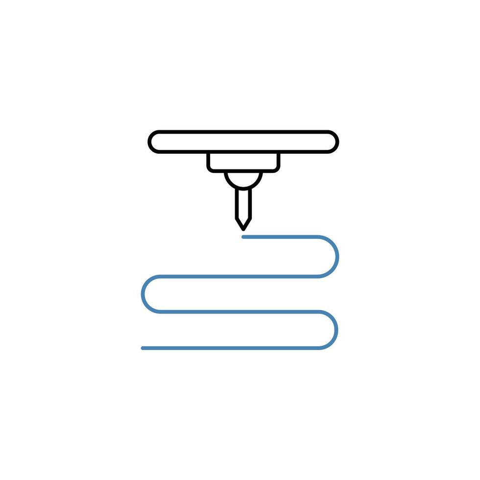 additive manufacturing concept line icon. Simple element illustration.additive manufacturing concept outline symbol design. vector
