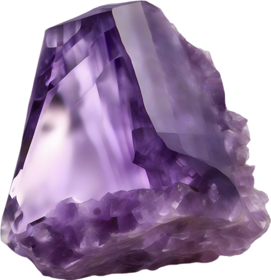 AI generated Amethyst stone, colorful gemstone clipart. png