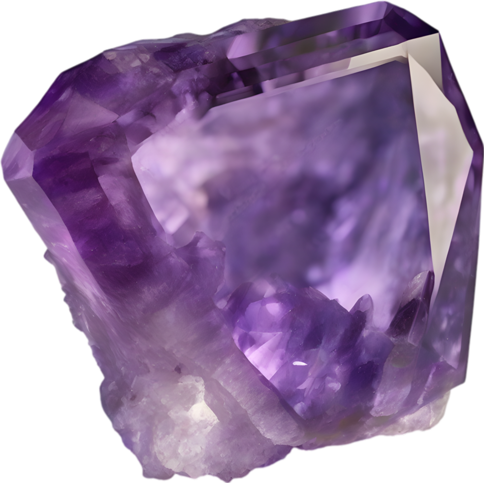 AI generated Amethyst stone, colorful gemstone clipart. png