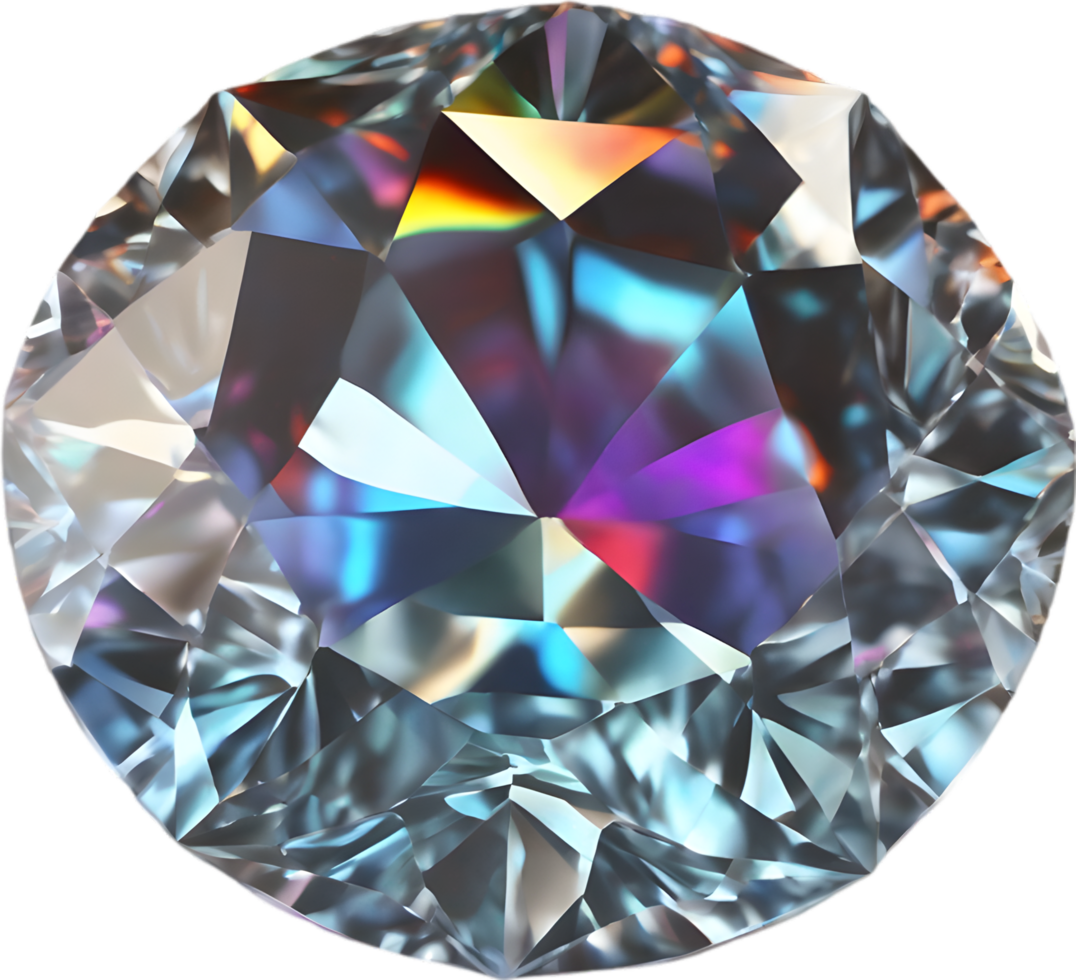 AI generated Diamond stone, colorful gemstone clipart. png