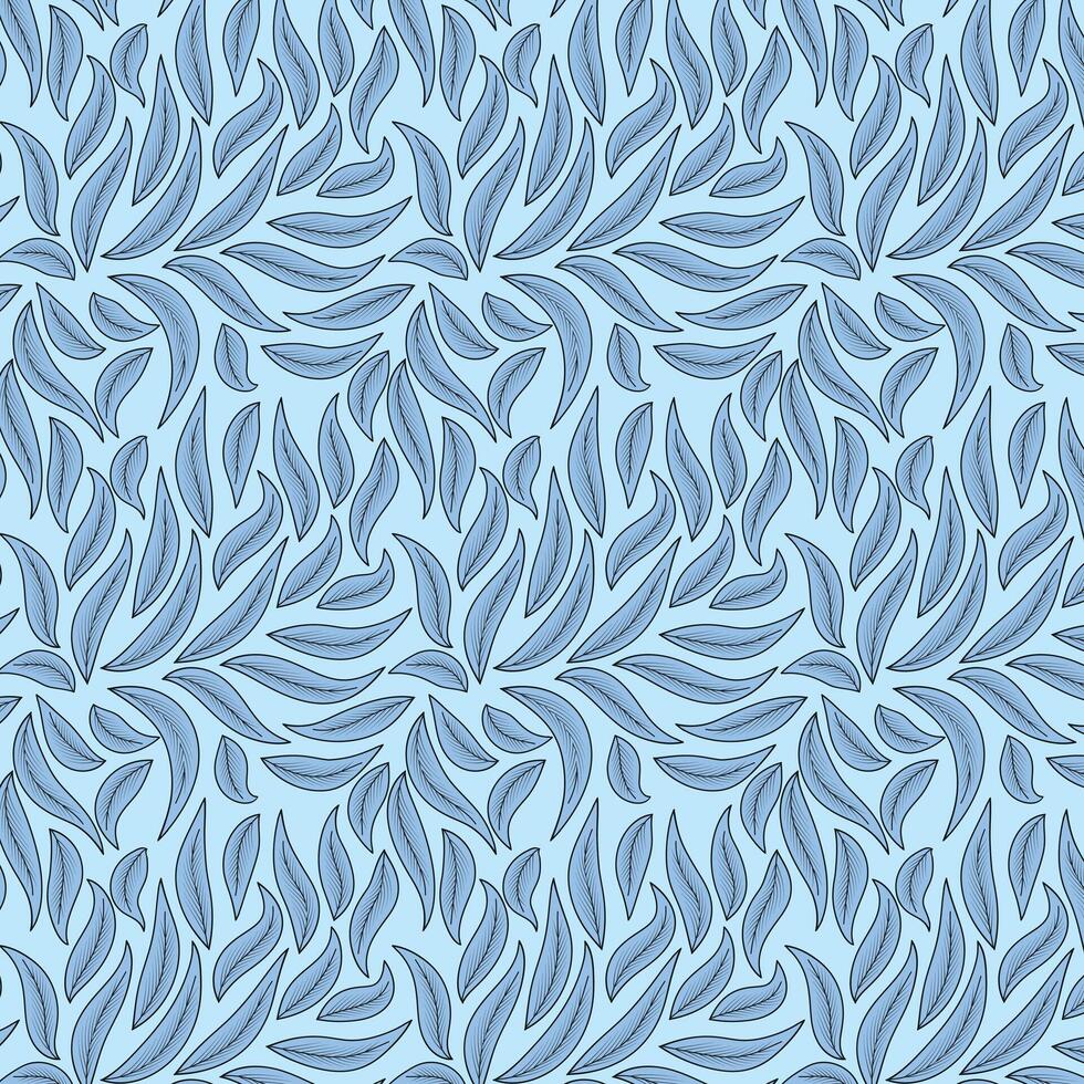 Vector seamless colorful floral leaves pattern for background, textures, fabric, print, textiles, wrapping... Elegant seamless decorative pattern.