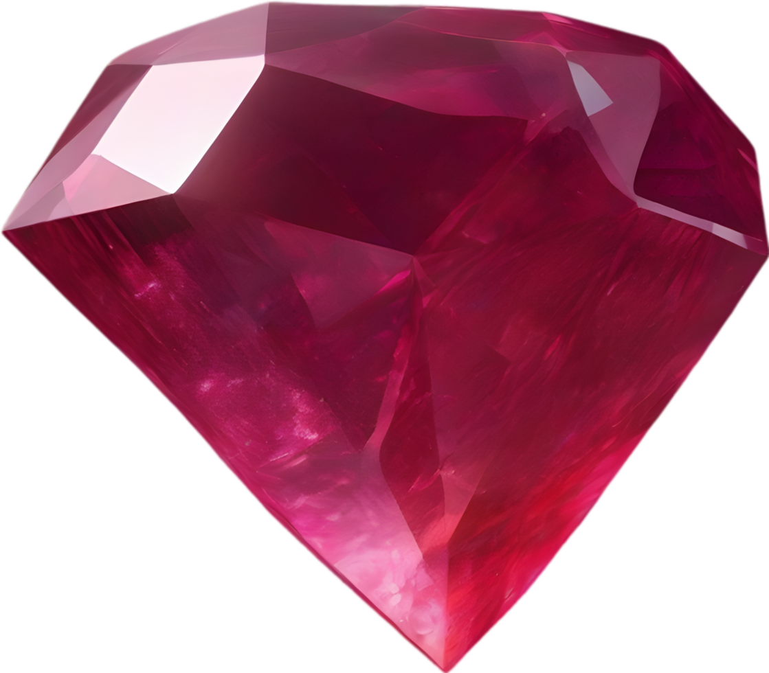AI generated Ruby stone, colorful gemstone clipart. png