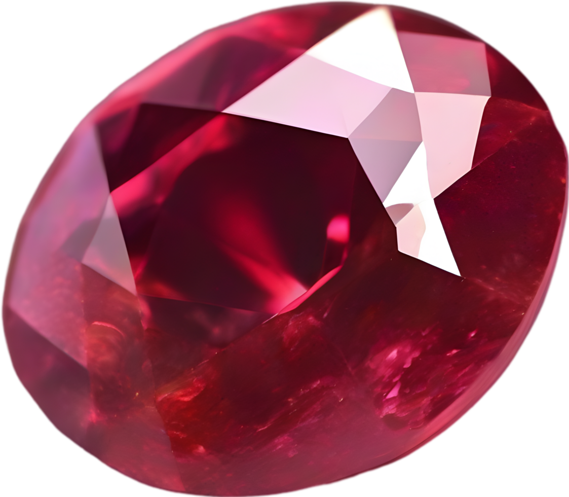 AI generated Ruby stone, colorful gemstone clipart. png