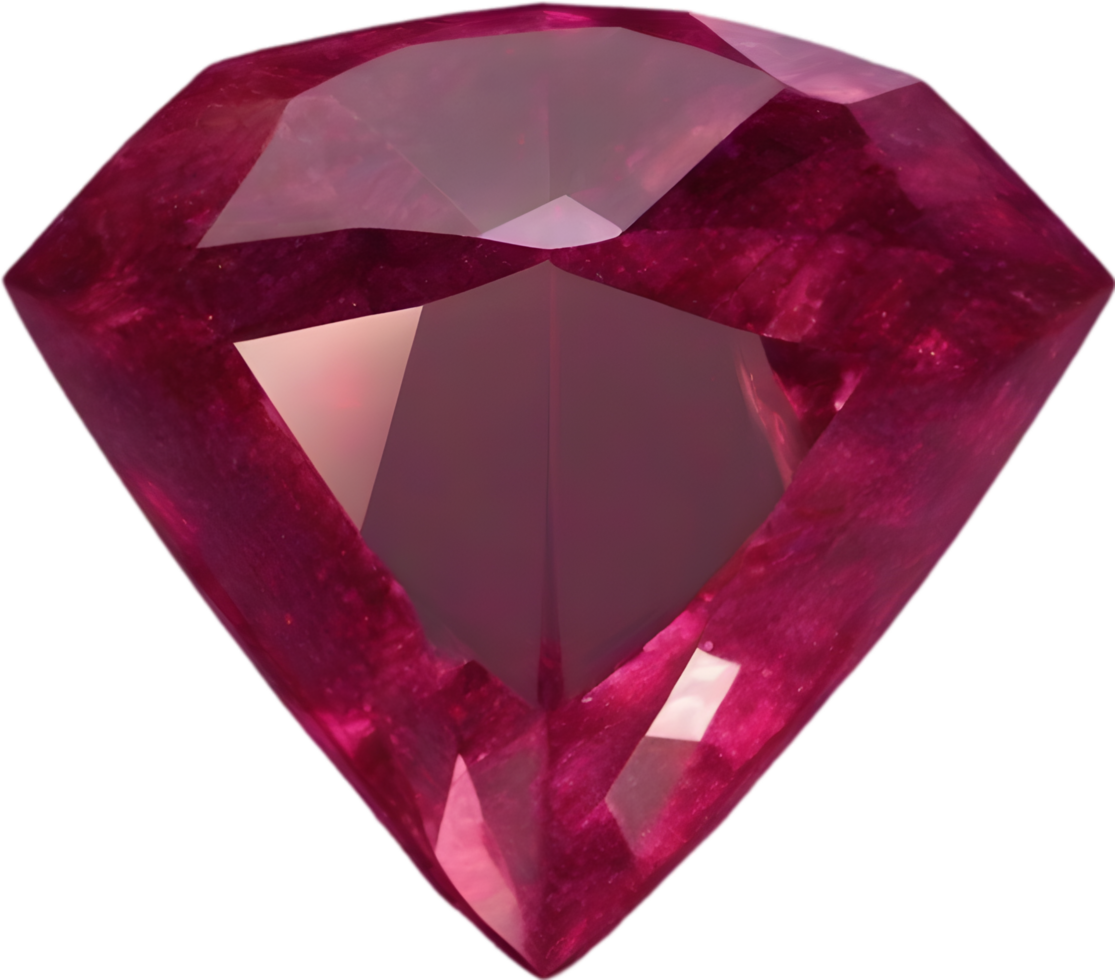 AI generated Ruby stone, colorful gemstone clipart. png