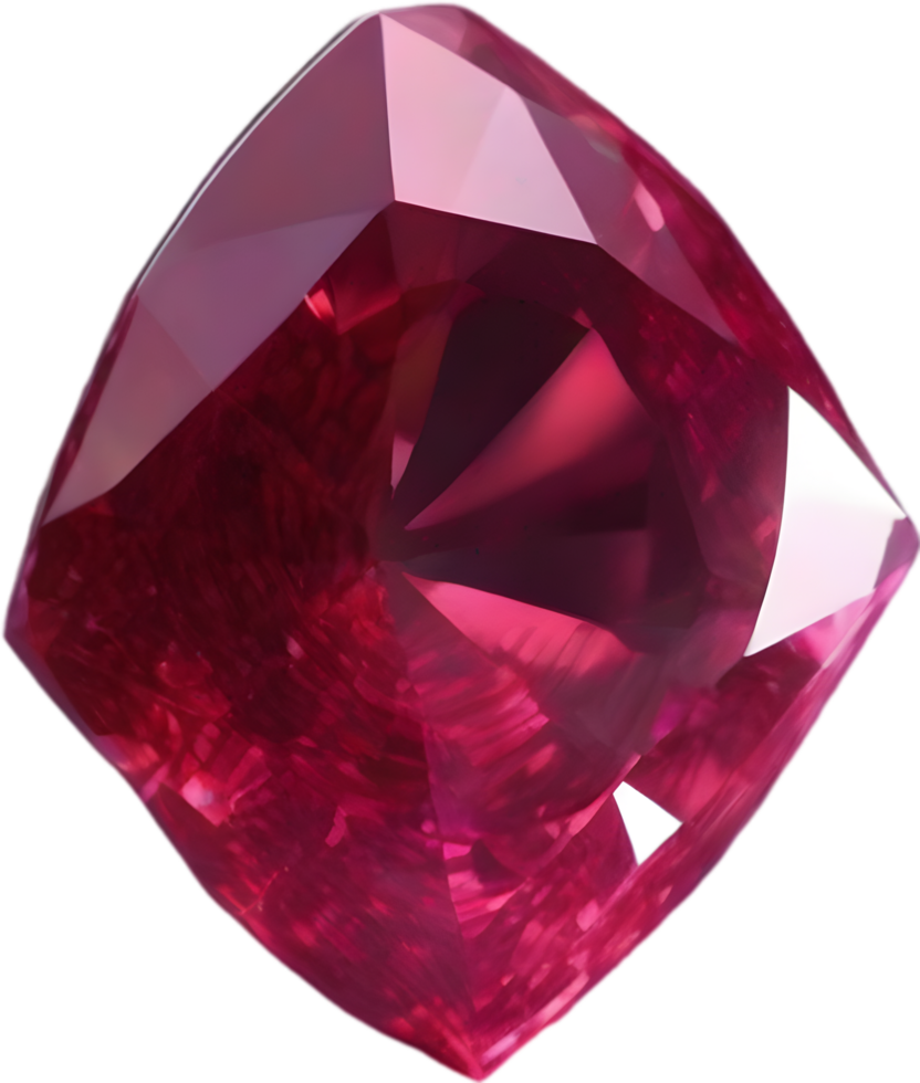 AI generated Ruby stone, colorful gemstone clipart. png