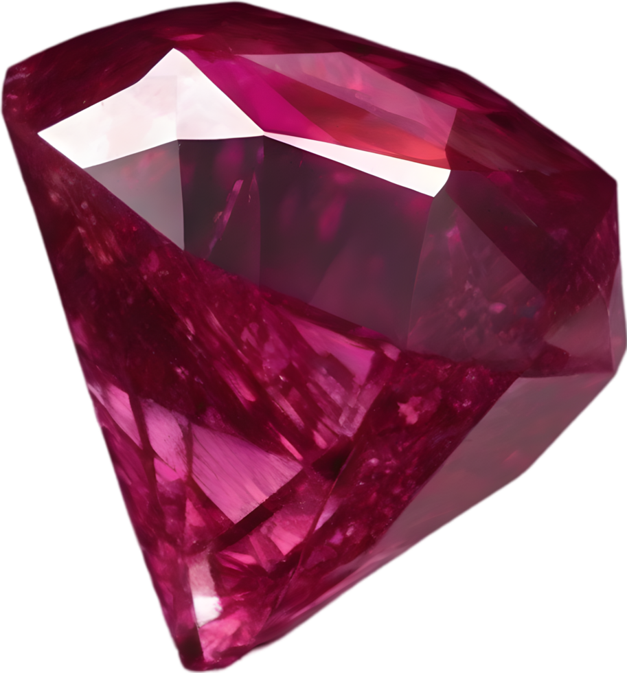 AI generated Ruby stone, colorful gemstone clipart. png