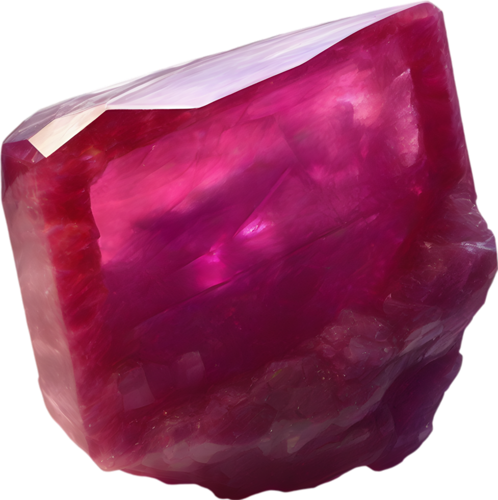AI generated Ruby stone, colorful gemstone clipart. png