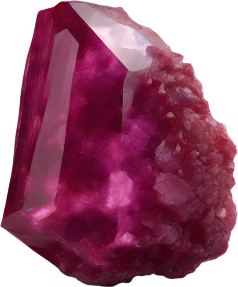 AI generated Ruby stone, colorful gemstone clipart. png