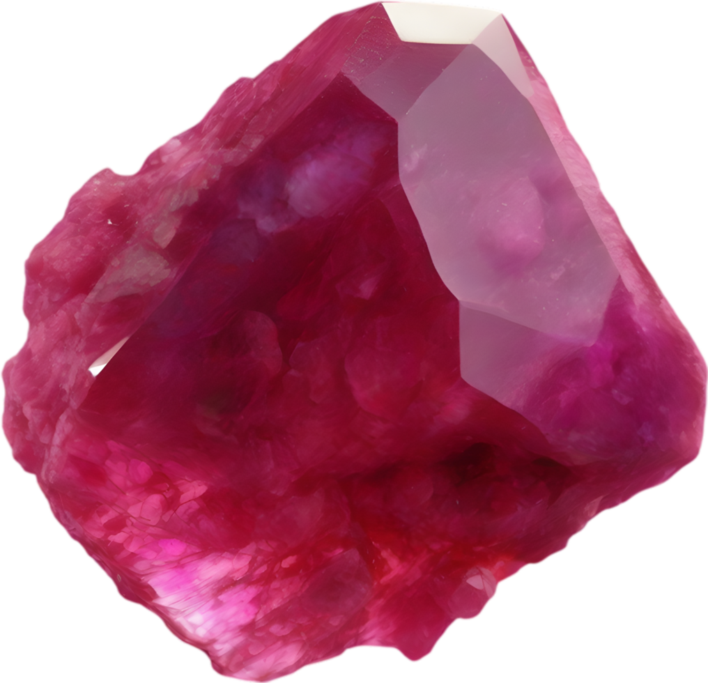 AI generated Ruby stone, colorful gemstone clipart. png
