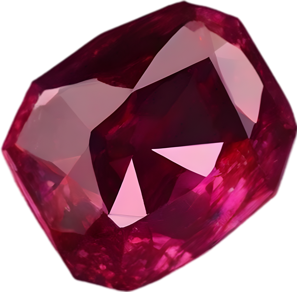 AI generated Ruby stone, colorful gemstone clipart. png