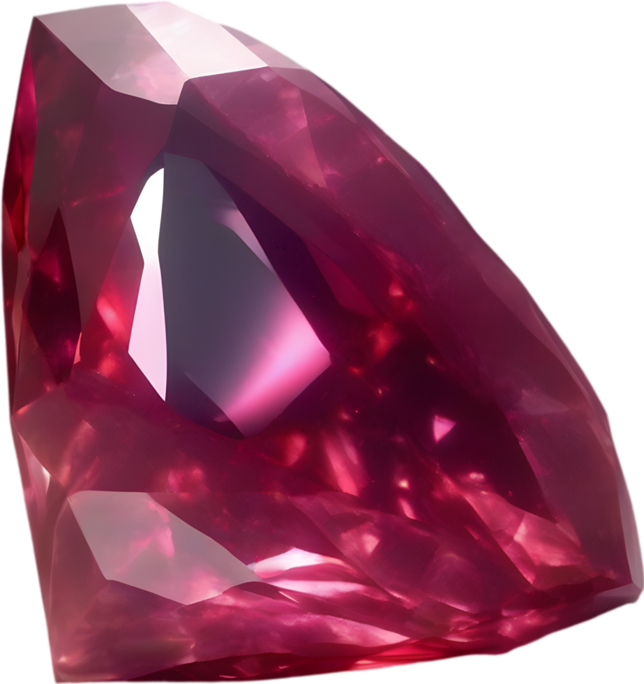 AI generated Ruby stone, colorful gemstone clipart. png