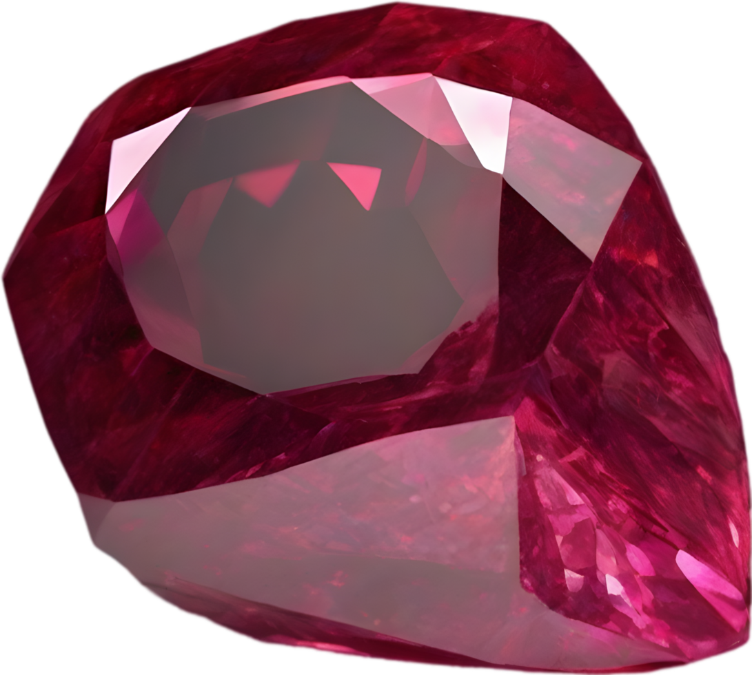 AI generated Ruby stone, colorful gemstone clipart. png
