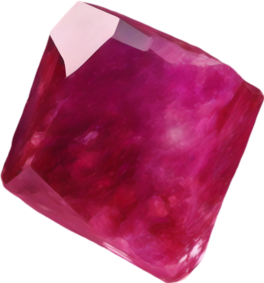 AI generated Ruby stone, colorful gemstone clipart. png