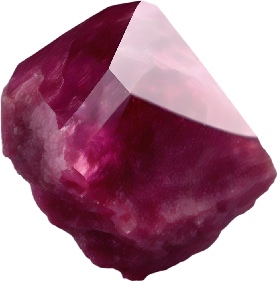 AI generated Ruby stone, colorful gemstone clipart. png