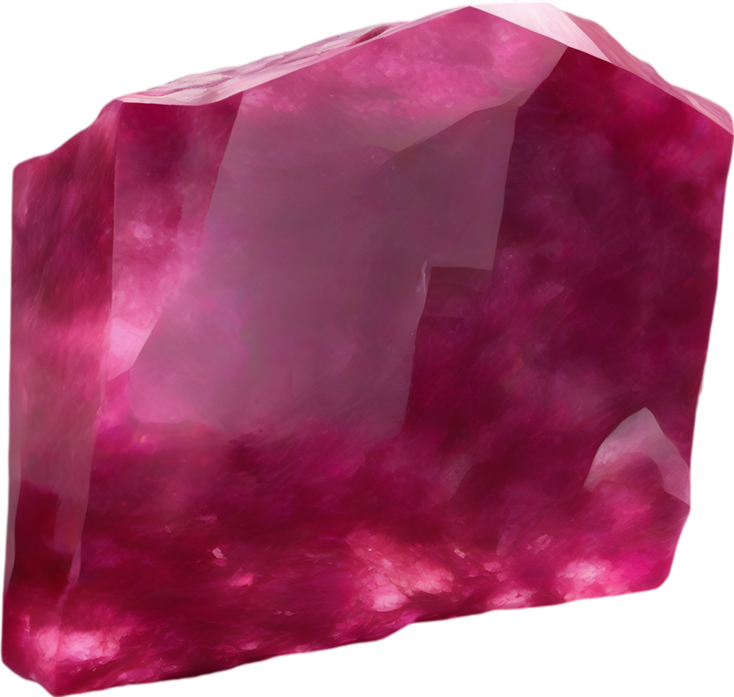 AI generated Ruby stone, colorful gemstone clipart. png