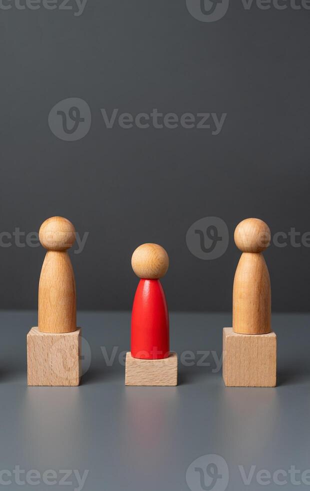 Defective in rights. Stay behind the rest. Poor performance. Underachievement. Below the average. Not unlocking potential. Stress and desolation. photo