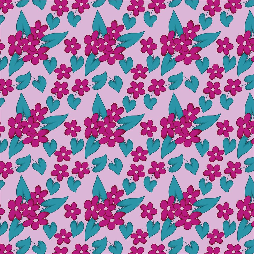 Vector seamless colorful floral pattern for background, textures, fabric, print, textiles, wrapping... Elegant seamless decorative pattern.