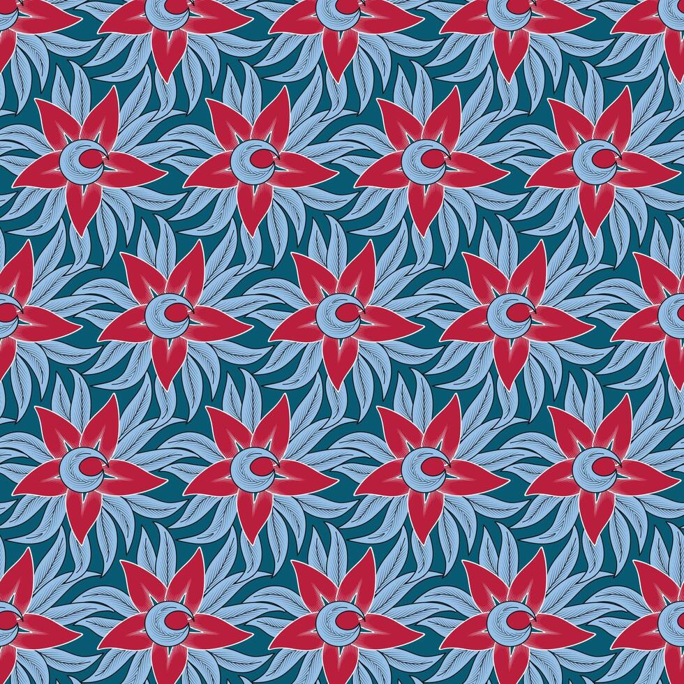 Vector seamless colorful floral pattern for background, textures, fabric, print, textiles, wrapping... Elegant seamless decorative pattern.