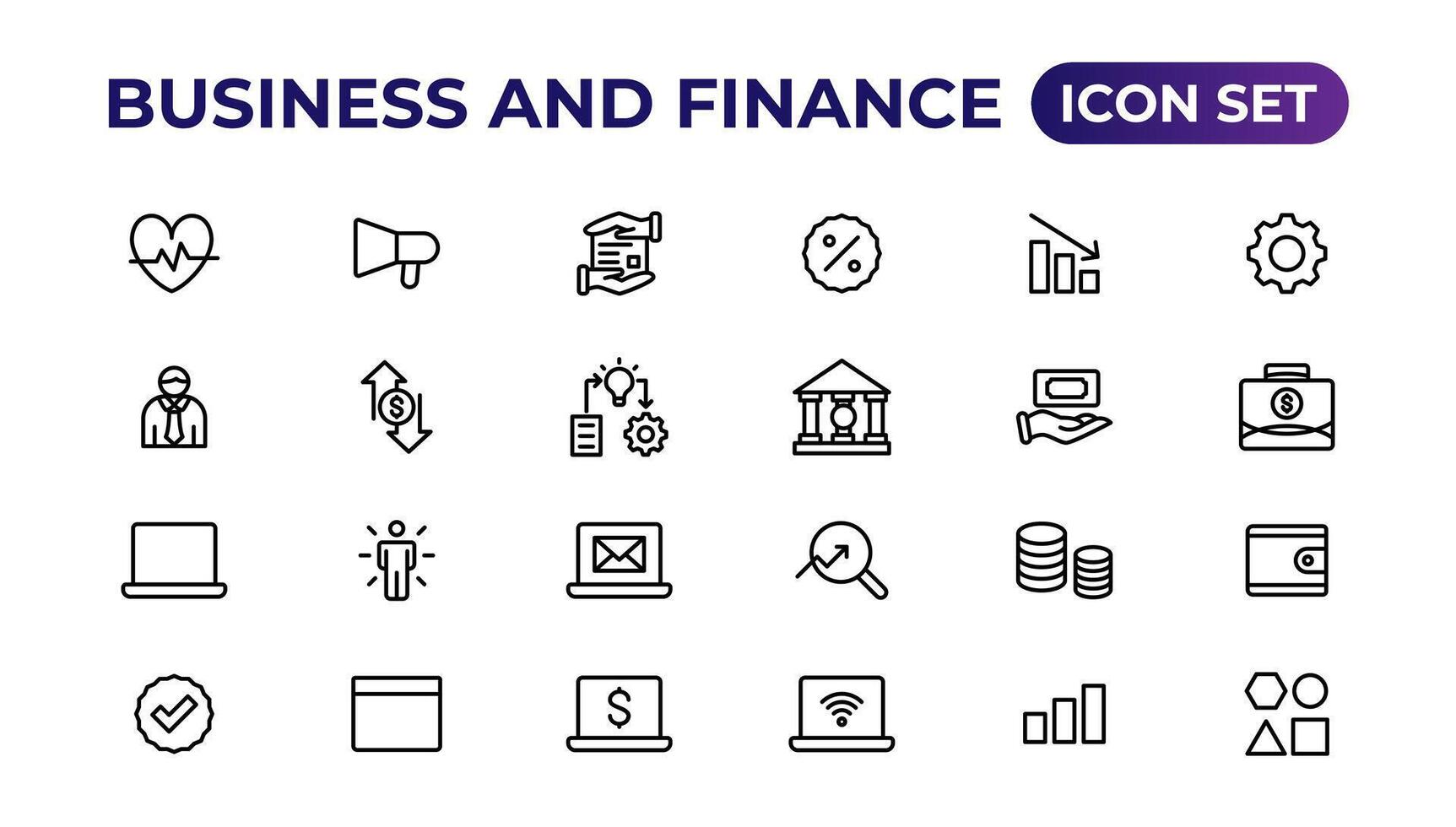 Business and finance icon set. Business and corporation vector icon.Money, investment, teamwork, meeting, partnership, meeting, work success.