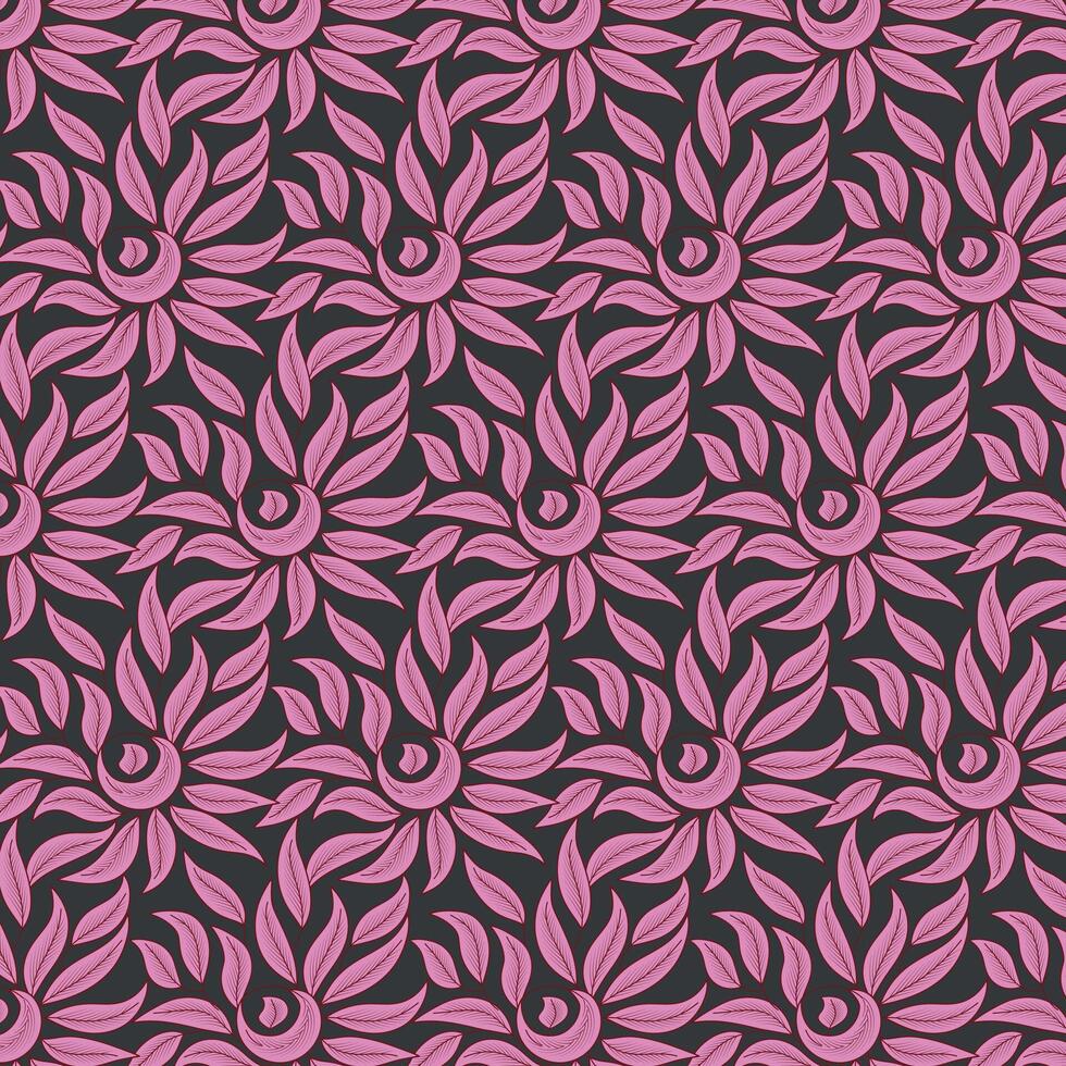 vector sin costura vistoso floral hojas modelo para fondo, texturas, tela, imprimir, textiles, envase... elegante sin costura decorativo modelo.