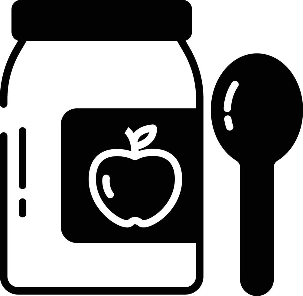 Baby Food glyph and line vector illustration