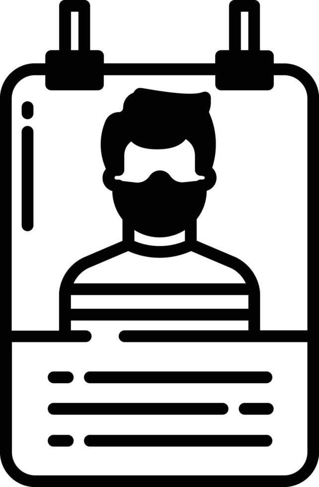 Wanted Poster glyph and line vector illustration