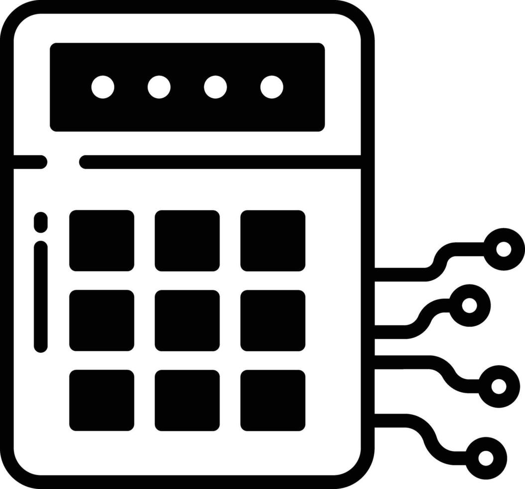 Security Pin glyph and line vector illustration