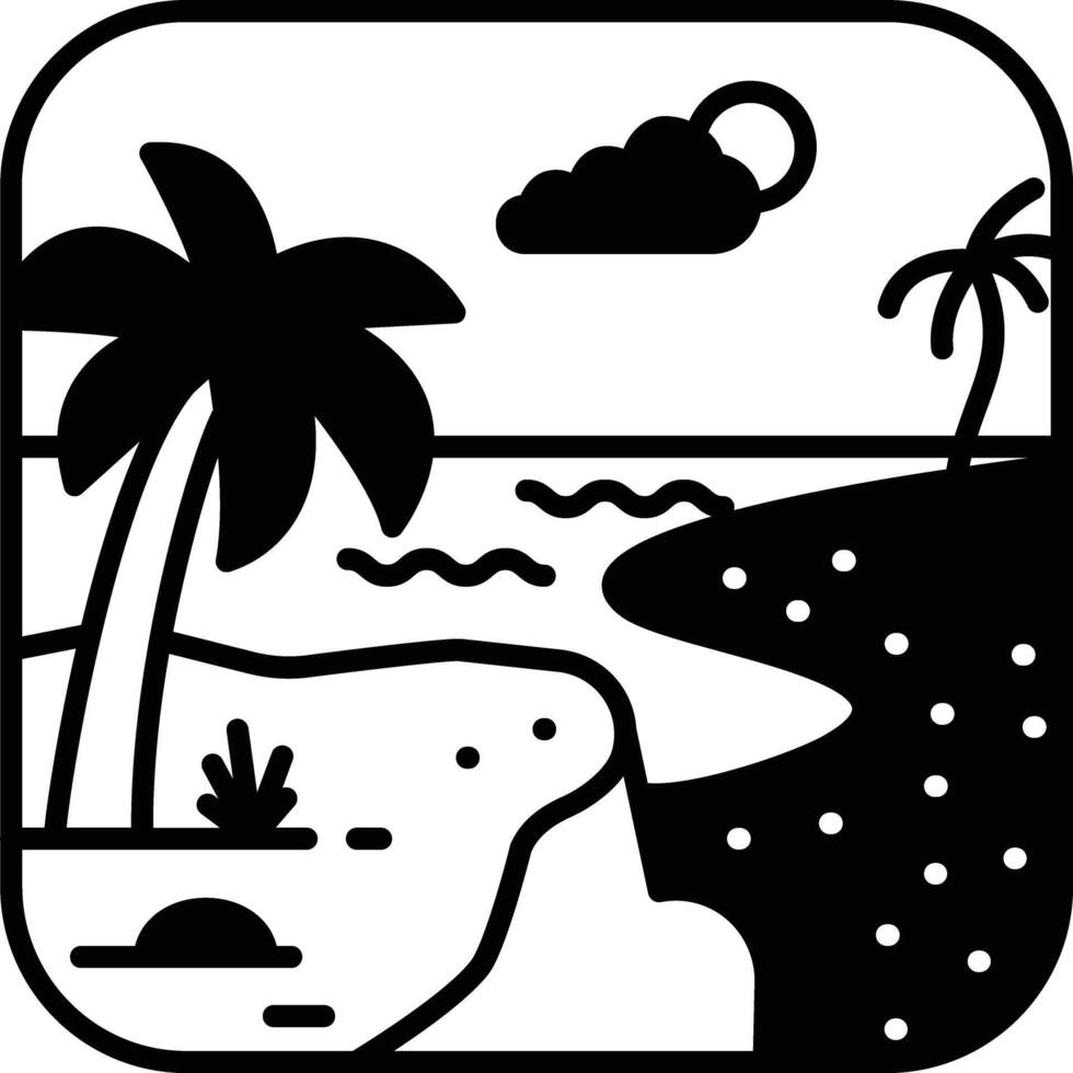 beach wear glyph and line vector illustration