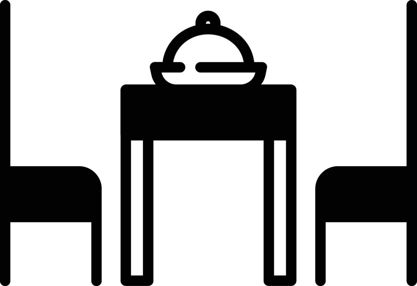 Dinner glyph and line vector illustration