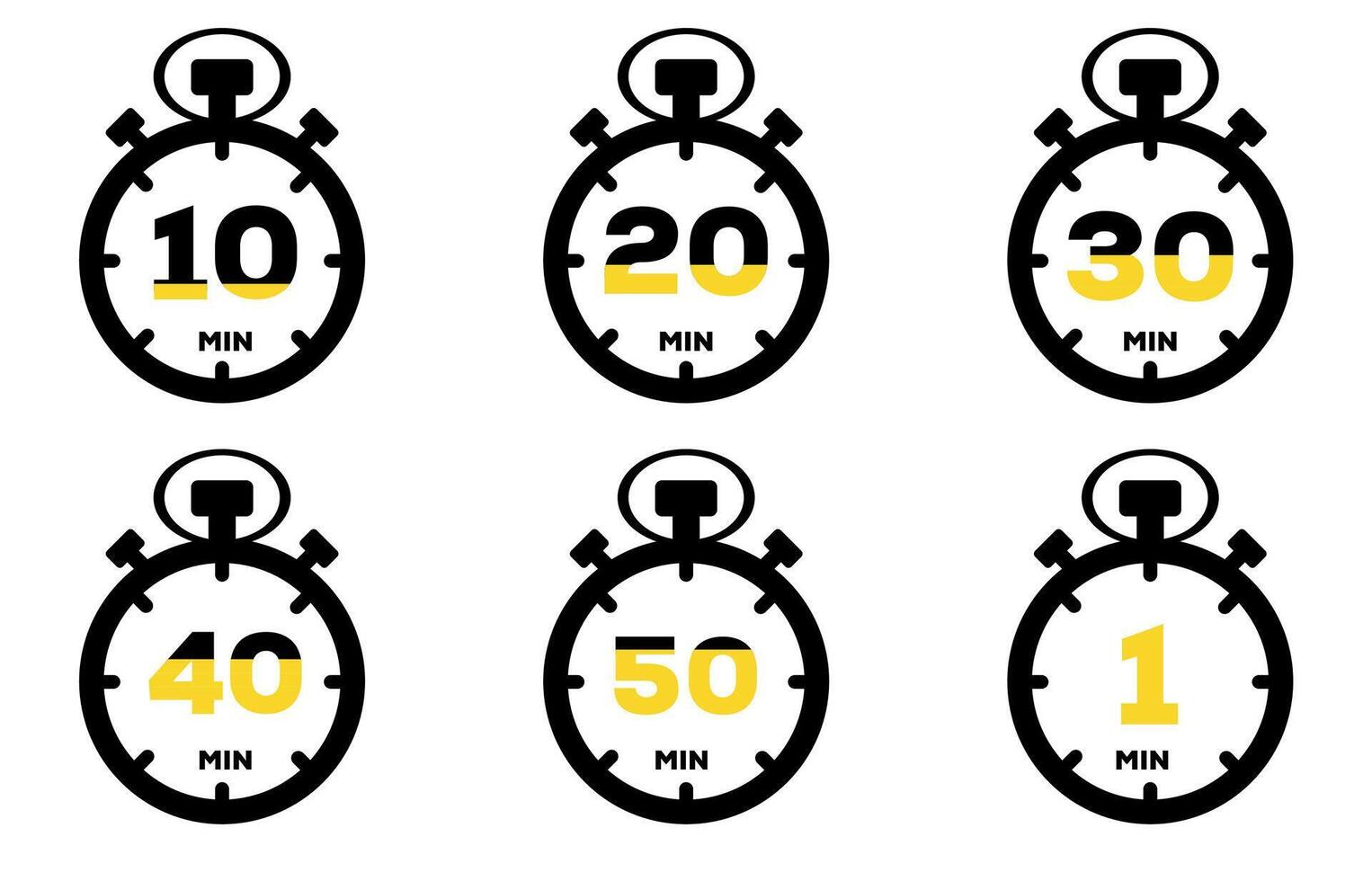 stopwatch icon in different style vector illustration. two colored and black stopwatch vector icons designed in filled, outline, line and stroke style can be used for web, mobile, ui