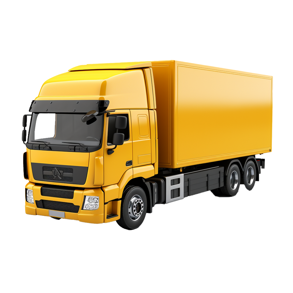 AI generated 3d render of a truck png isolated on transparent background