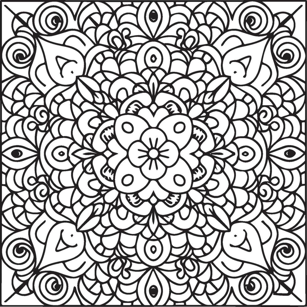 Ornate objects coloring pages. Ornate objects outline for coloring book vector