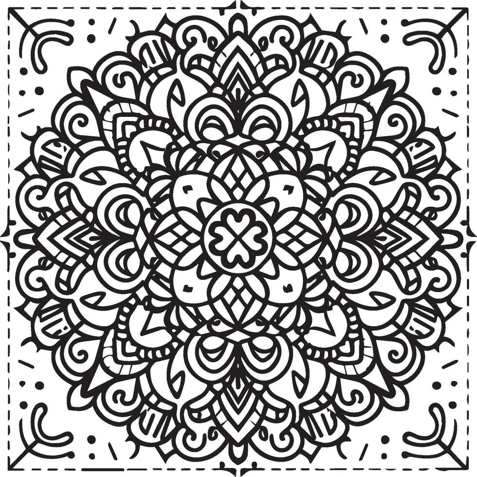 Ornate objects coloring pages. Ornate objects outline for coloring book vector