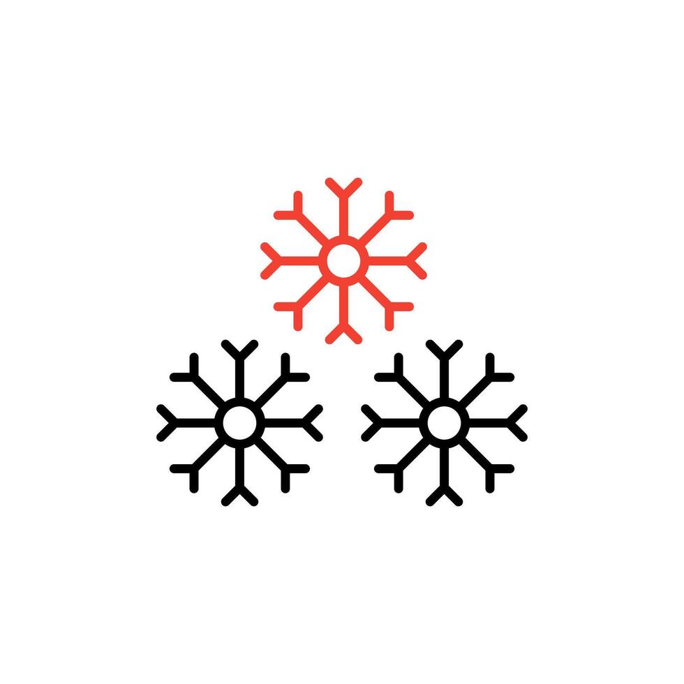 Snowflake Icon Graphic,snowfall, icon isolated on white background, suitable for websites, blogs, logos, graphic design, social media, UI, mobile apps. vector