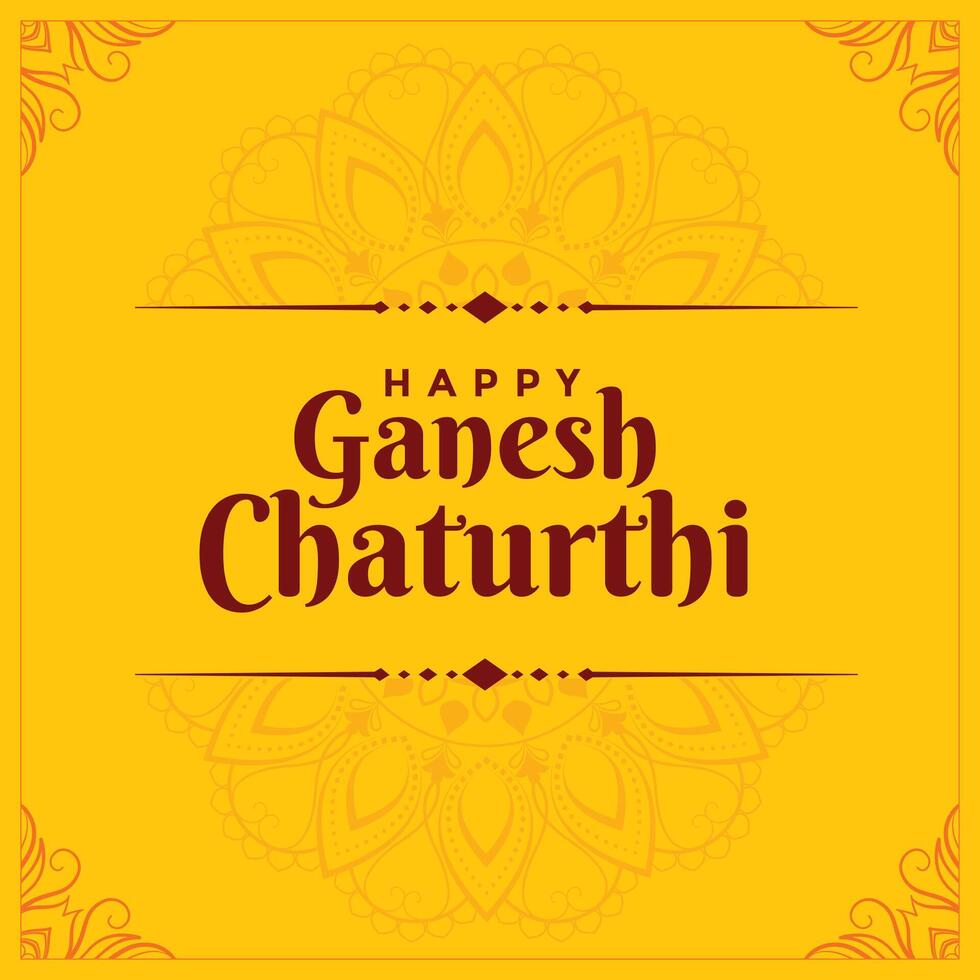 happy ganesh chaturthi festival card background design vector