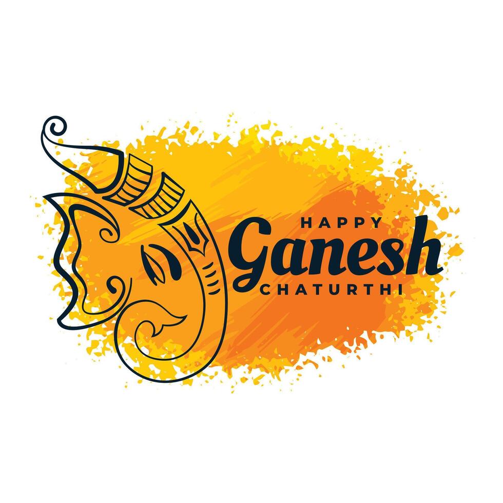 creativo señor ganesha diseño acuarela festival antecedentes vector