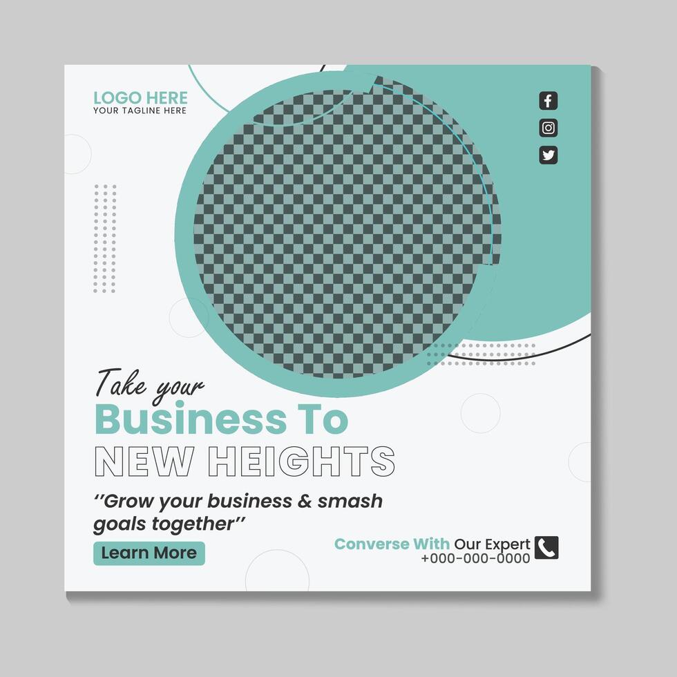 Digital marketing agency social media and instagram post. Corporate square banner template design. vector