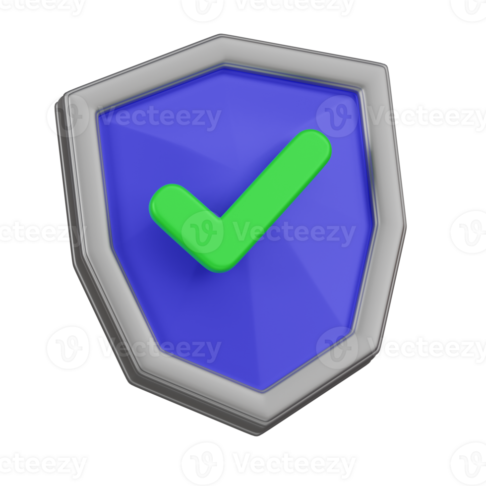 verifiziert Sicherheit Schild 3d Symbol png