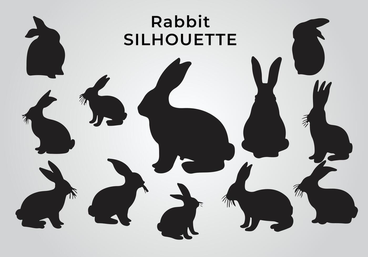 Rabbit silhouette download.easter rabbit silhouette vector